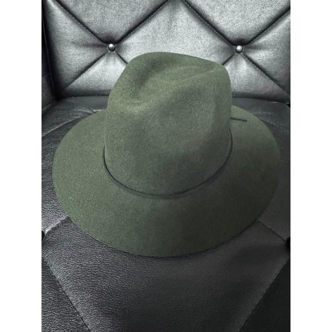 Used BRIXTON Brixton Felt Hat Folded Hat M Olive Green