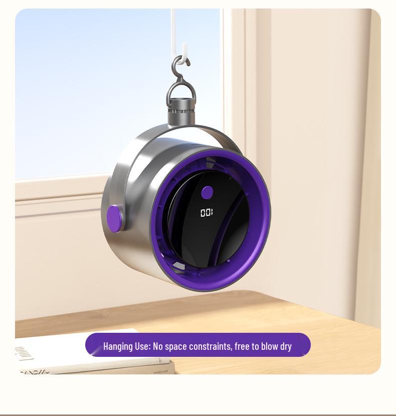 Portable Clip-on Leafless Mini Fan for Office & Dorm—100 Speed Settings