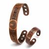 Retro-Stil Blumen-Magnet-Armband & Ring-Set in Rotkupfer für Paare
