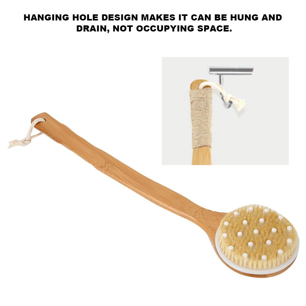 Langstiel-Badebürste Peeling-Körperbürste Hautmassage Reinigung Rücken-Duschbürste