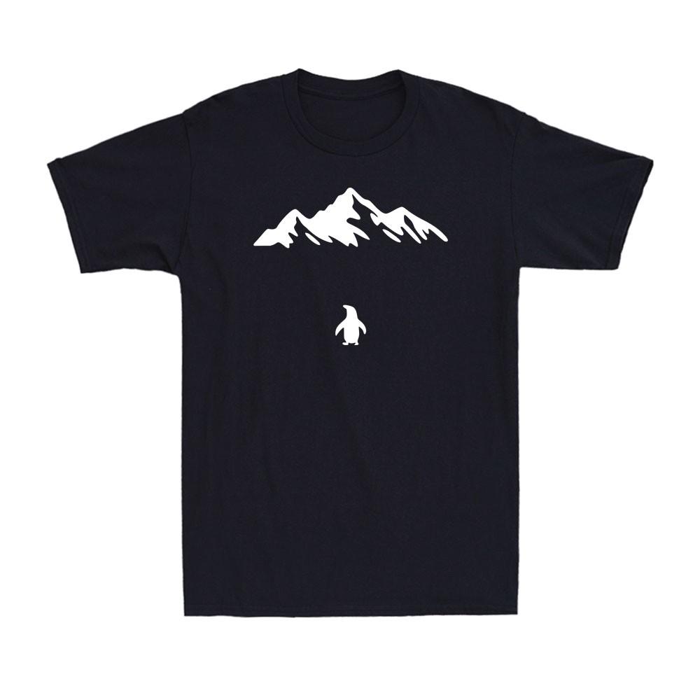Lone Penguin Survival Trend Graphic But Why Funny Dark Meme Men s T-Shirt S