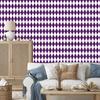 Harlequin Diamonds Wallpaper Light Gray, White, Plum, and Purple 50x1000