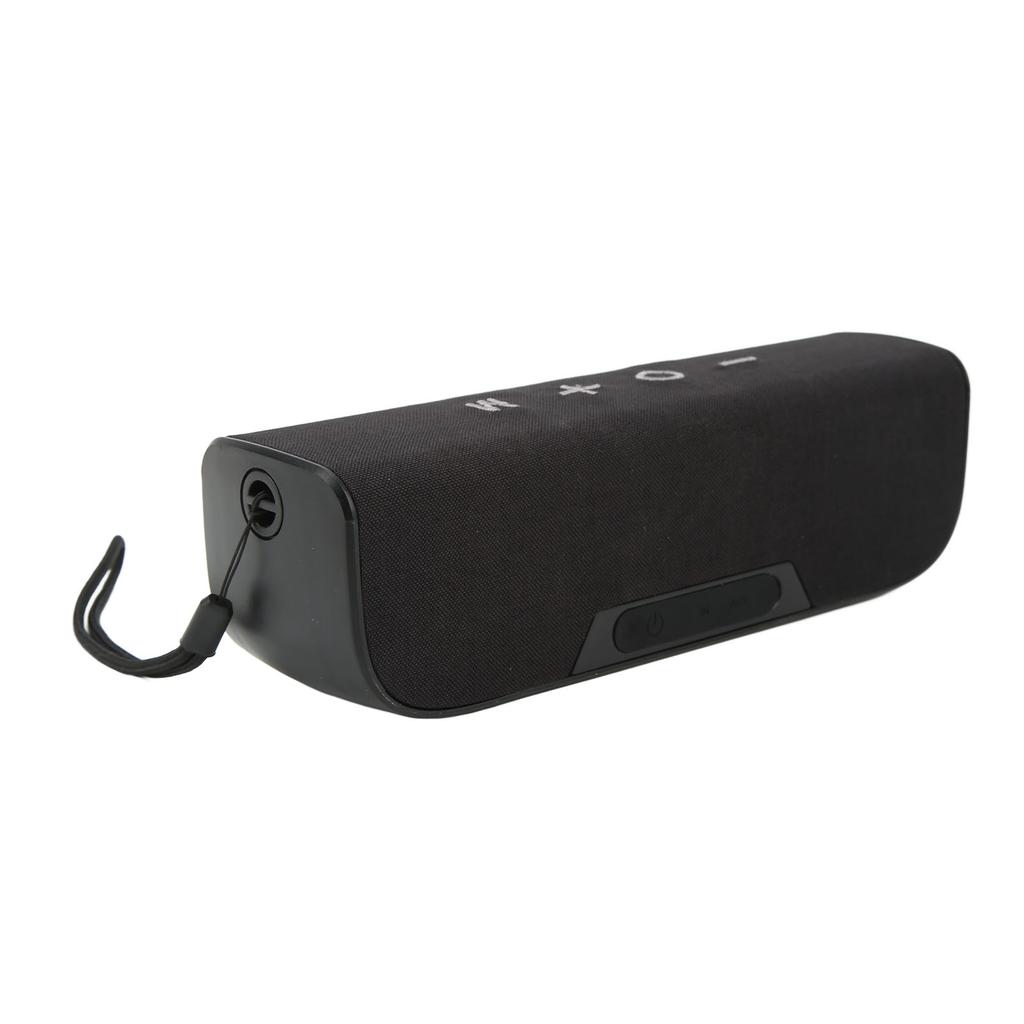 Wireless Speaker 10W IPX5 Waterproof FM AUX 3000mAh Inbuilt Microphone Portable Speaker for Outdoor Camping Home Black