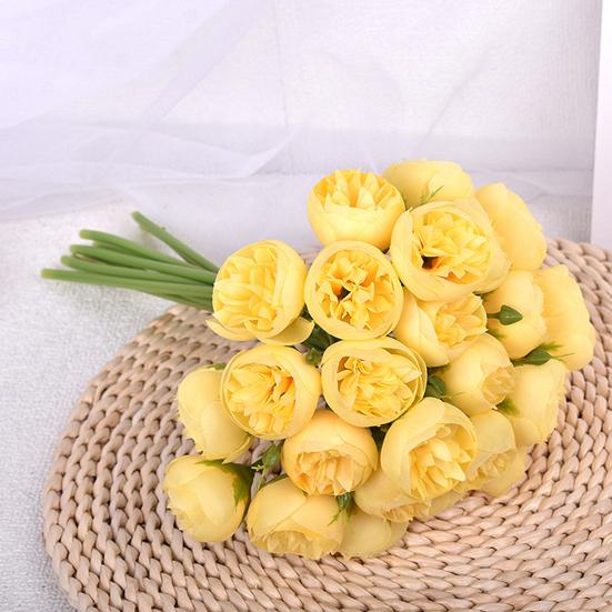 Simulated Peony Flowers Bouquet Real Touch No Withering 27 Heads Artificial Flowers DIY Arrangements