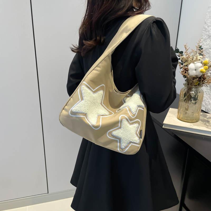 Beautiful Bag Women's Large-capacity 2025 New Summer Foreign Shoulder Bag Cloth Bag Texture Commuter Niche Tote Bag