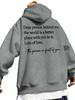 Męska bluza z inspirującym cytatem Jesień Zima Bluza z pozytywnym przesłaniem Graficzny nadruk z literami Luźny krój Streetwear Bluza wkładana przez głowę