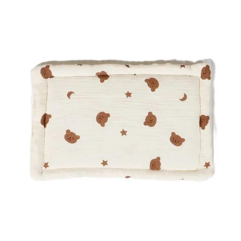 

Дремота для новорожденного Впитывающий пот Дышащий хлопок Детский 0-6 месяцев Универсальная подушка коричневый
