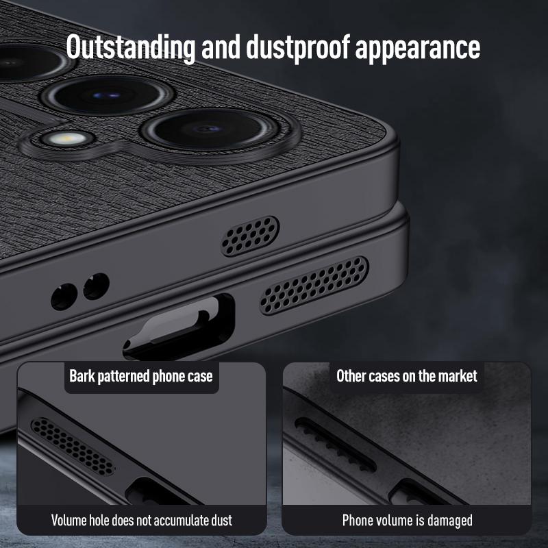 For Samsung Galaxy A55 5G Phone Case Wood Texture Leather Coated PC+TPU Anti-drop Cover