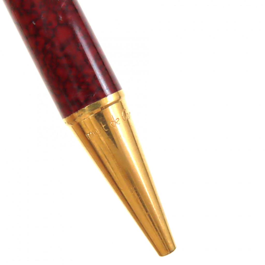 Cartier Ballpoint pen Trinity Logo Engraved Twist Type Bordeaux gold Used