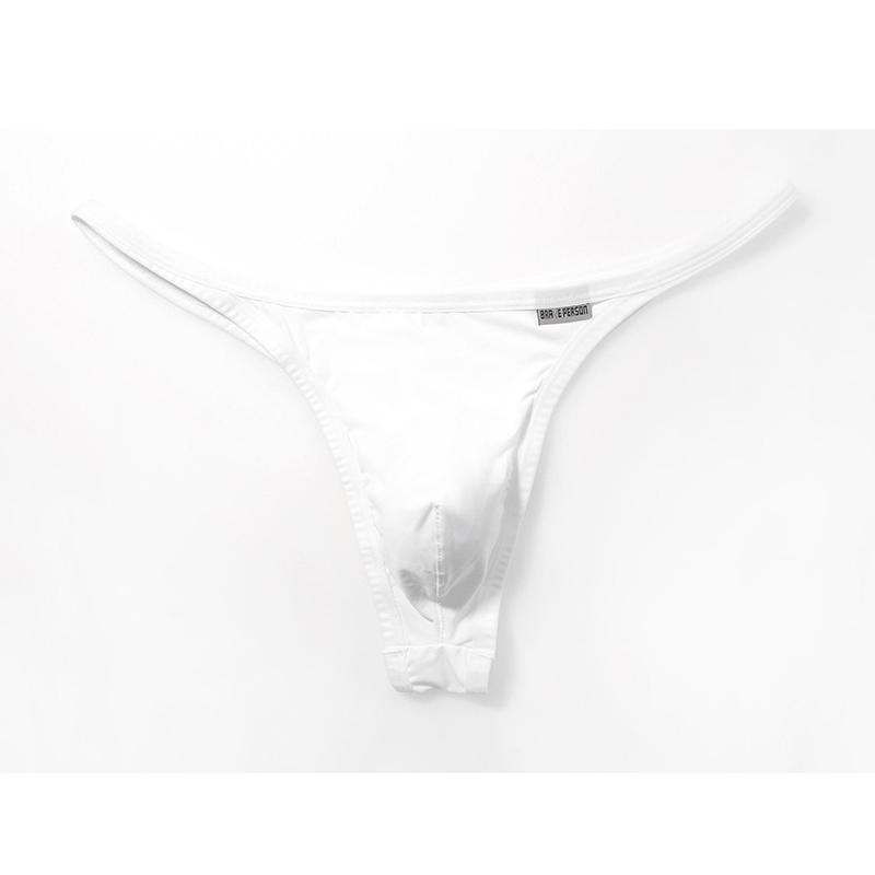 2Pcs/Lot Sexy Low-rise Men's Thongs Solid Color Ultra Soft T-Back Briefs Naked Feel Comfortable Breathable Underwear