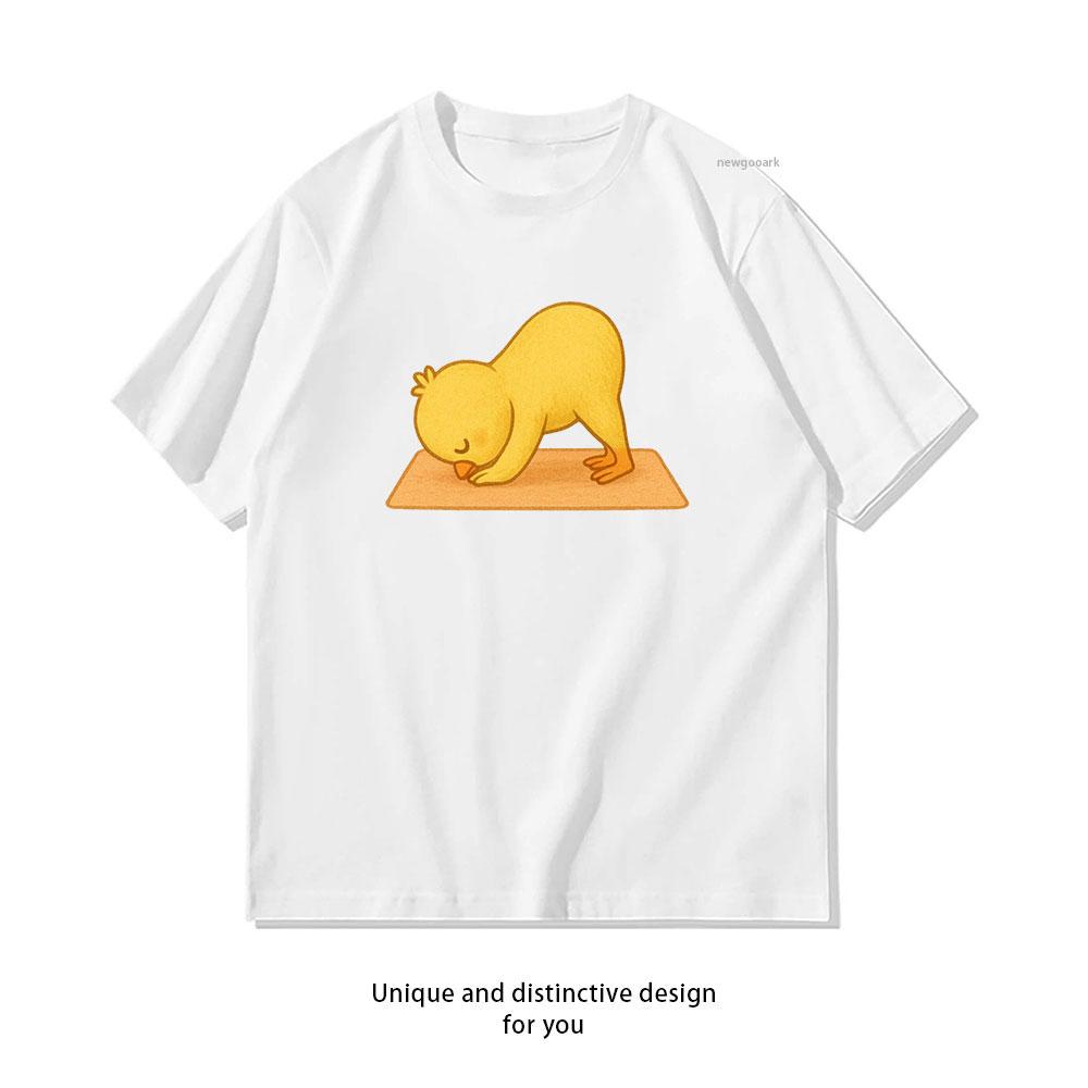 Yoga Chick dog pose Classic TShirt Women Unisex Casual cotton graphic t shirts Creative streetwear camisetas tops tee Shortsleev S