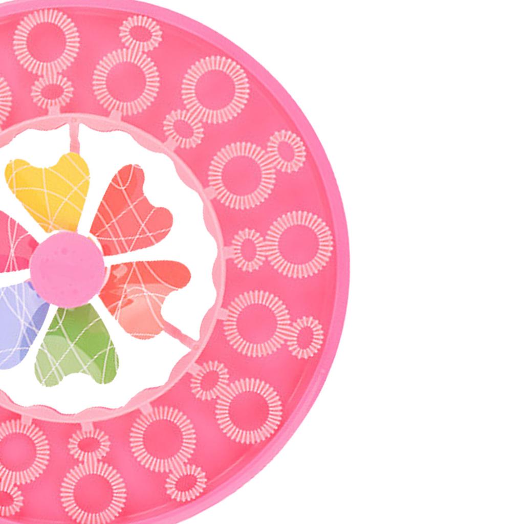 Windmühle Seifenblasenstab Abnehmbar Mehrloch Kinder Windrad Seifenblasenmaschine für Reise Outdoor Rosa