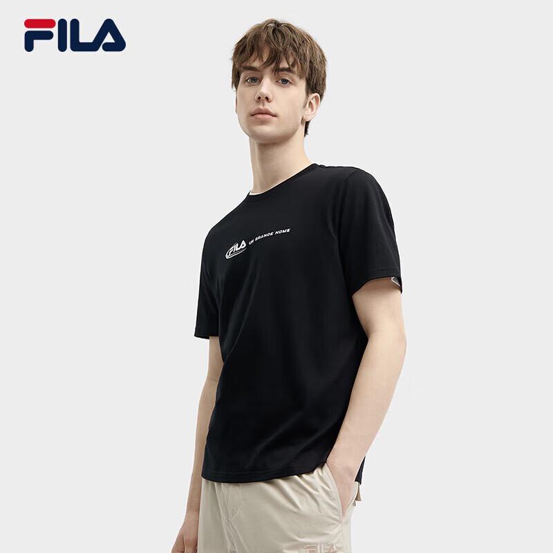 FILA Men s Pure Cotton Knitted Short-Sleeve T-Shirt XL