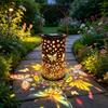 Colorful Solar Floral Lantern Outdoor Metal Hummingbird Solar Light Waterproof Butterfly