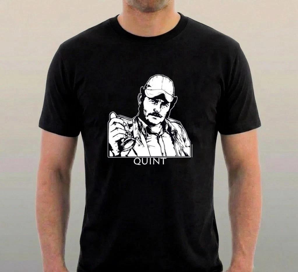 Quint Shark Hunter, Can Crusher T-shirt Jaws Movies Tribute Tee by Sillytees L