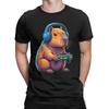 Streetwear T Shirt Summer Capybara Funny Video Games Capybara Hip Hop TShirts  Cotton Tee Shirt Men Awesome Short Sleeve Tops