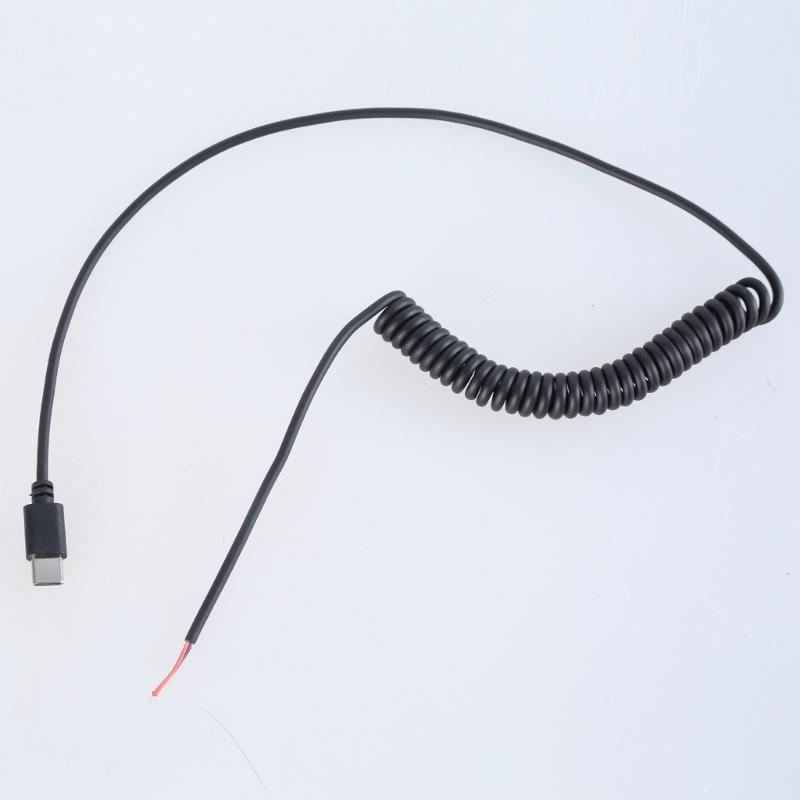 Flexible Type C Charging Cable With Bare Ends, 5V Power Cord USB C Male 2Pin Pigtail Cable For Electronics,USB Equipment