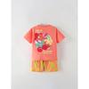 Girls Summer Cotton Cartoon Twopiece Outfit For Casual Play And Daily Wear