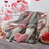 1pc Valentine's Day Blanket, Super Soft and Comfortable Nap Blanket, Romantic Couple Gnome Heart-shaped Printed Blanket, Gifts