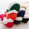 Women's Warm Solid Color Floor Socks Winter Home Non Slip Plush Knitted Coral Fleece Socks Indoor Sleep Soft Thick No Show Socks