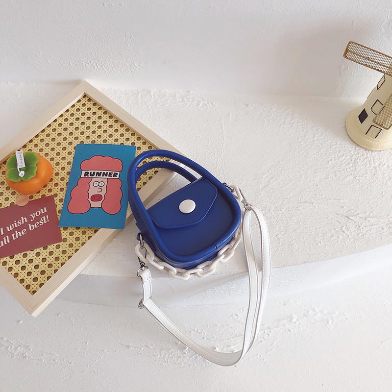 Stylish Korean Mini Shoulder Bag For Kids With Trendy Color Block Design And Breathable Features