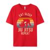 Eat Sleep Jiu Jitsu Repeat Bjj Shirt Retro XS Graphic T Shirts T Shirt Men Graphic