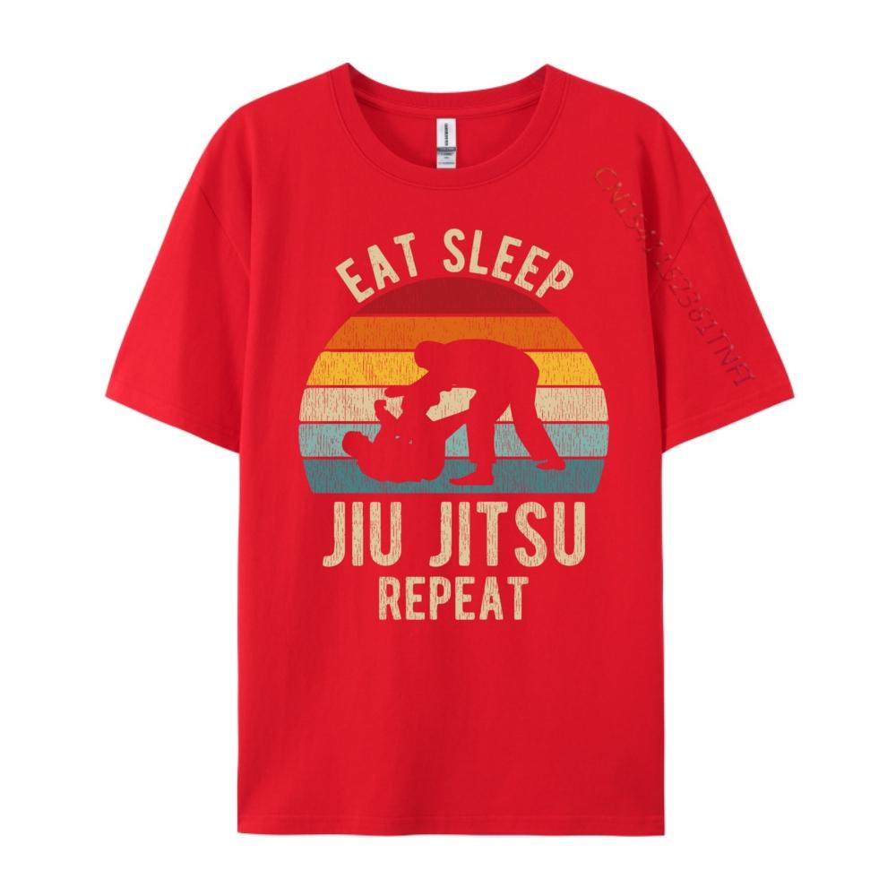 Eat Sleep Jiu Jitsu Repeat Bjj Shirt Retro XS Graphic T Shirts T Shirt Men Graphic S