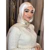 Cross-border Women's Pleated Chiffon Striped Shawl: Natural Wrinkle Dubai Hijab
