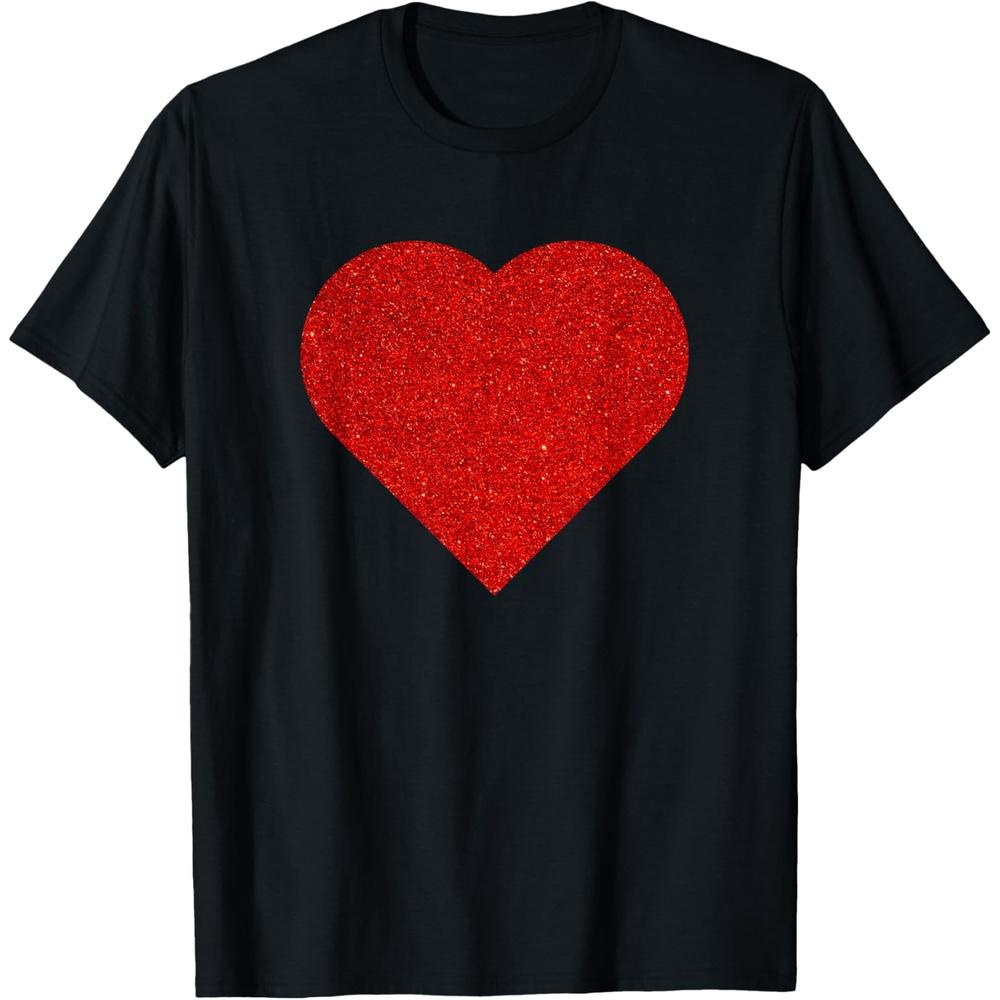 Red Heart Valentine s Day Cool T Shirt XL чёрный