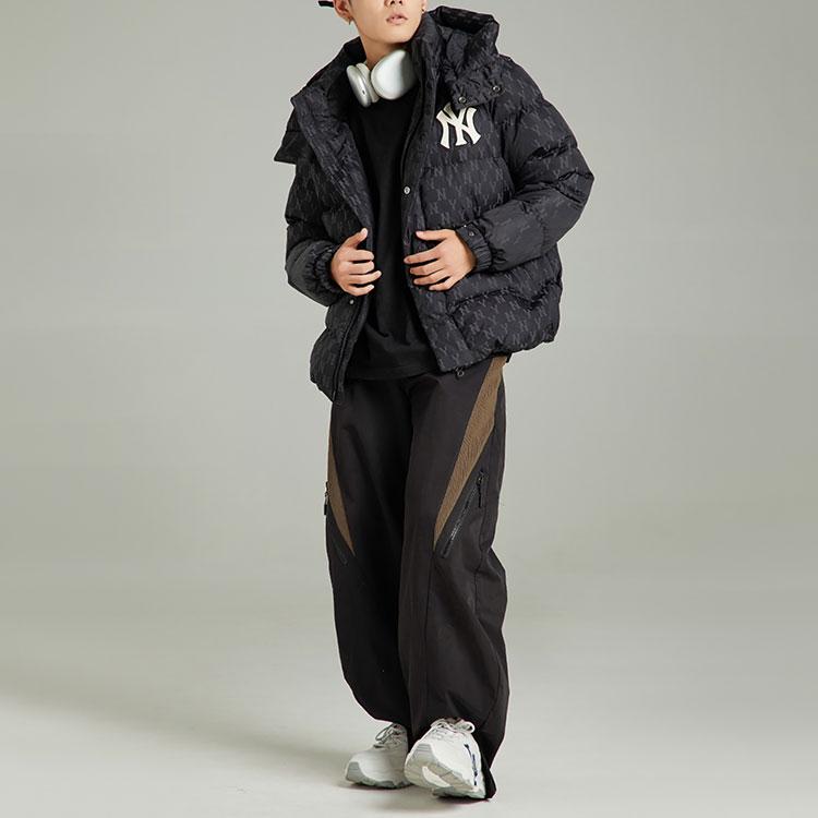MLB New York Yankees Vintage Casual Down Jacket With Hood Unisex Outerwear Black 3ADJM0426-50BKS