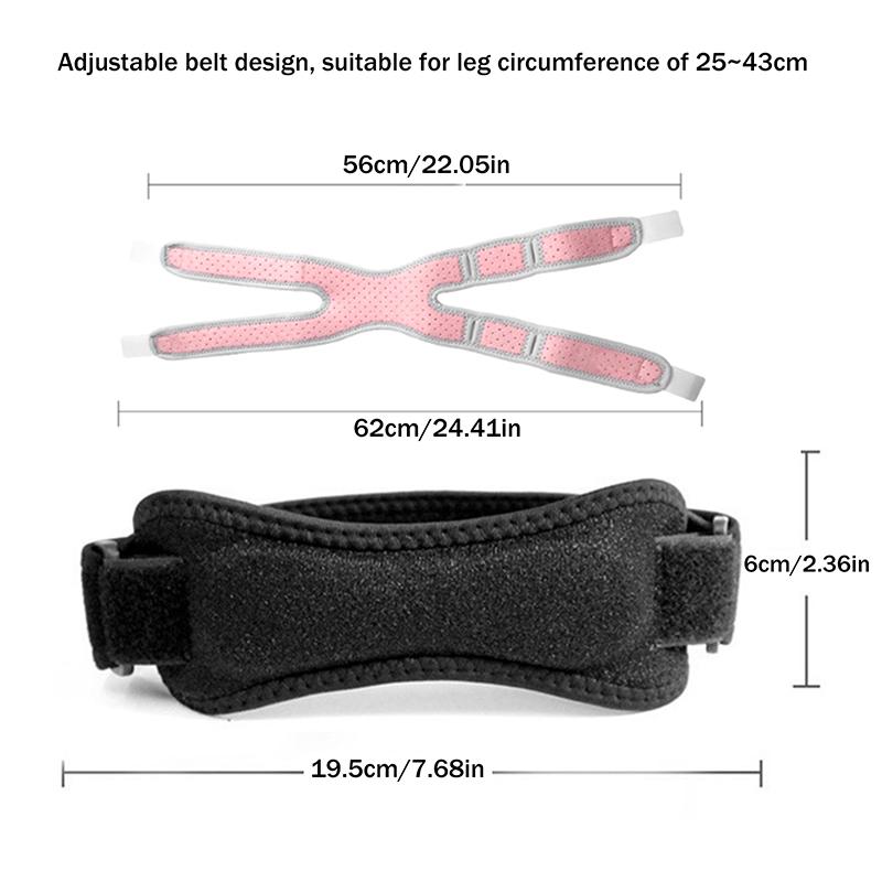 Patella Kneecap Band Adjustable Silicone Knee Tendon Strap Protector Knee Pad Shock Absorption Running Sports Gym Knee Support