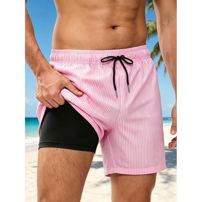 Mens Quick-Dry Stretch-Free Beach Shorts Surfing Swimming Outdoor Activities