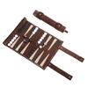 Portable Backgammon Storage Bag Travel Set with Lightweight Foldable Board
