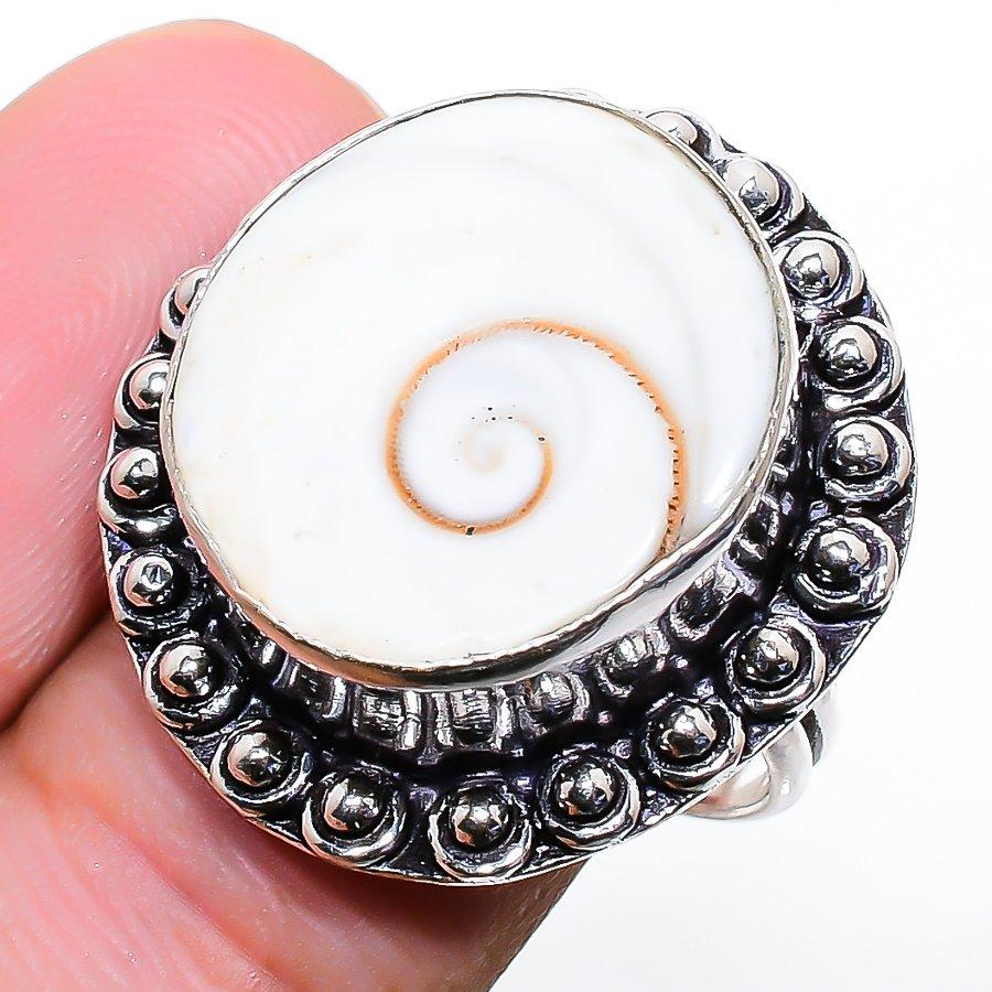 Shiva Eye Gemstone Handmade 925 Sterling Silver Jewelry Ring Size 6.5