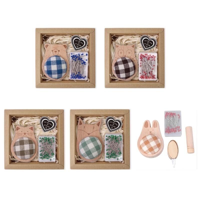 Jeżowy Zestaw do Szycia Poduszeczka na Szpilki ze 100 Żywymi Szpilkami do Szycia do Rękodzieła i Krawiectwa