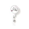1pc Marble Nurse Doctor Badge Reel Retractable ID Badge Holder  Key Ring ID Name Card Office Supplies Porta Credencial