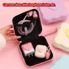 Charger lid storage bag, cute 3D heart-shaped wave design charger protector travel storage box, headphone cable protector cable