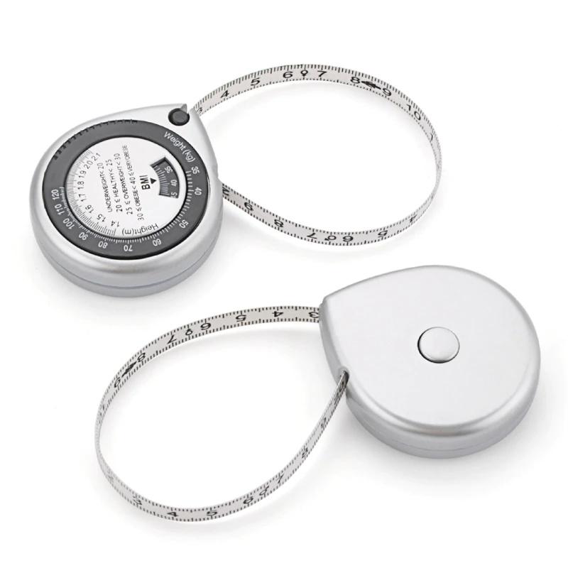 1Pcs Body Mass Measuring Tape Measure 150cm BMI Calculator Fitness Weight Loss Muscle Fat Tester