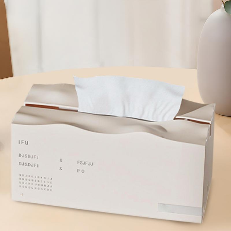 Tissue Box Holder Aesthetic Jam-Proof Tissue Cover Tabletop Decorative Organizer For Bedroom Living Room Bathroom Office