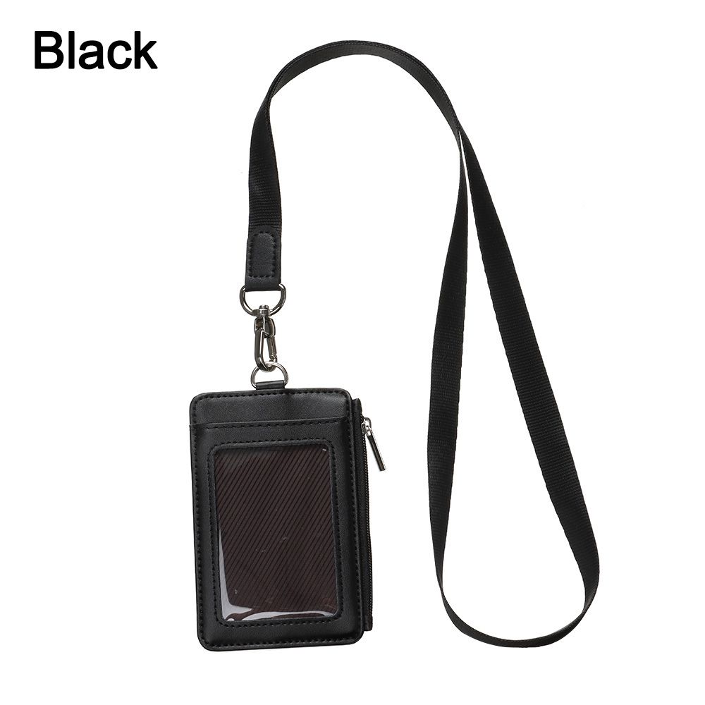 

New Portable Zipper Bag Card Case Card Badge Holder Coin Purse Card Bag чёрный