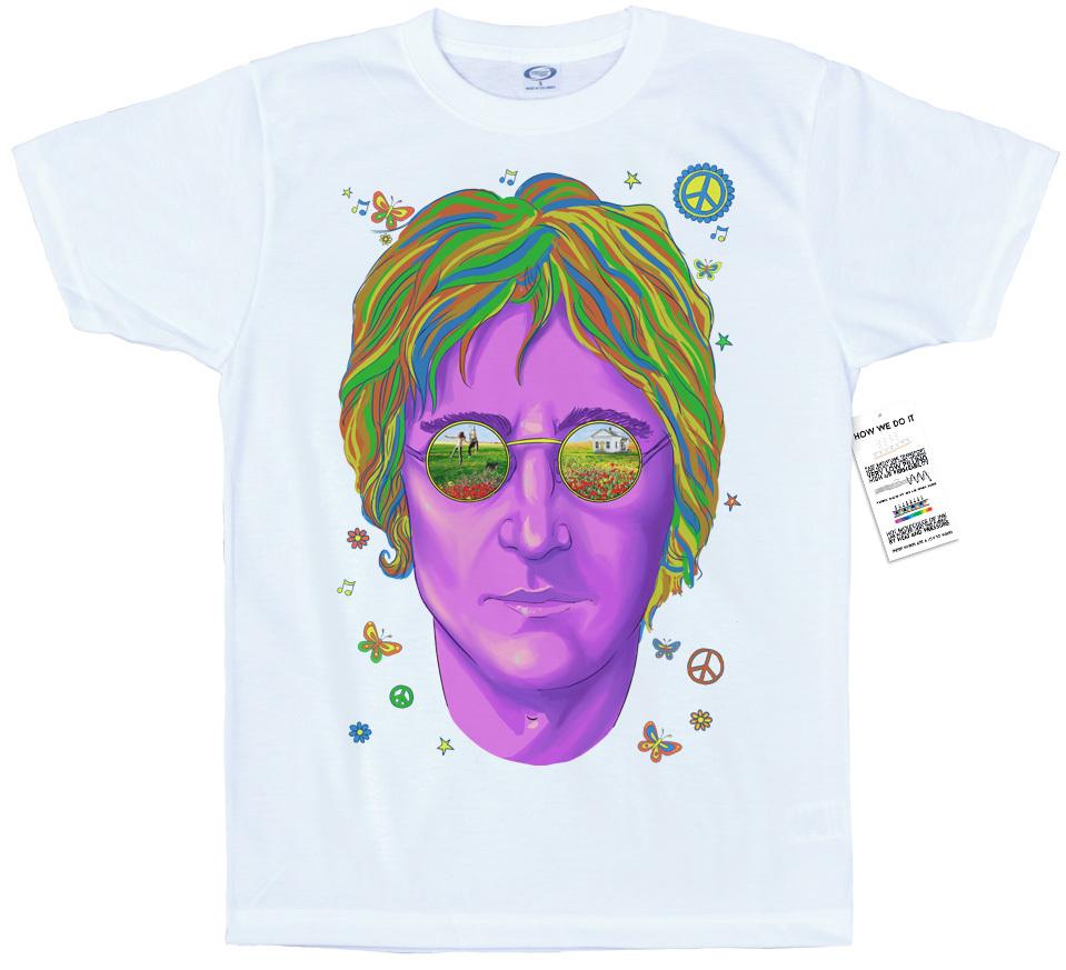Imagine John Lennon Portrait T Shirt Artwork