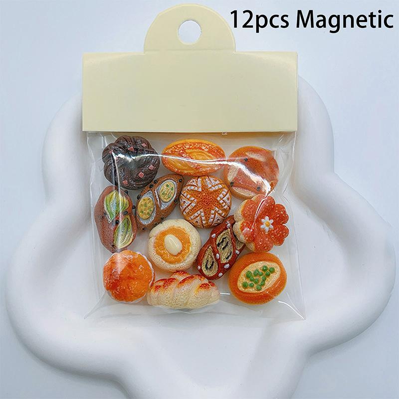 French Bread Refrigerator Magnets Kawaii Cartoon Food Fridge Magnets Cute Decorative Photo Message Magnet Magnetic Sticker