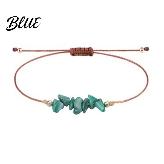 Vibrant Crystal Bracelet Gemstone Women Men Adjustable Braided Boho String