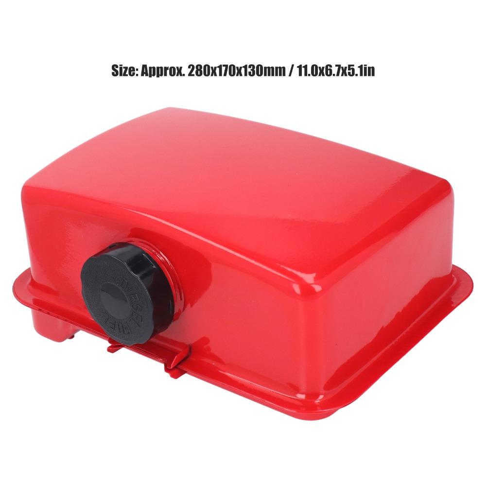 Iron Diesel Fuel Tank Red Portable Diesel Tank Durable Fuel Tank Assembly for 186F 188F 192F 195F