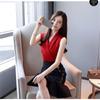 Women's Clothing 2022 Spring Summer New Temperament Simplicity V-Neck Solid Color Sleeveless Chiffon Shirt Loose Women's Blouse
