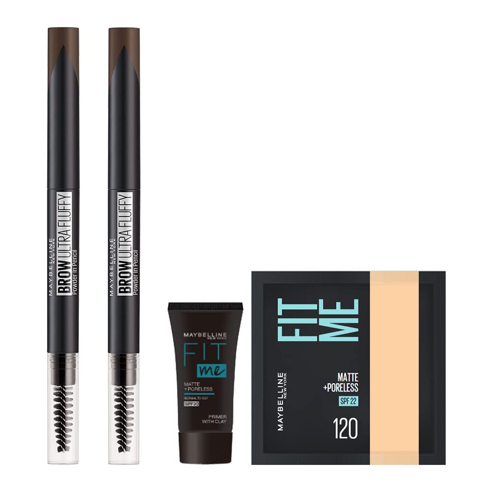 

[Set of 2] MAYBELLINE Fashion Brow Powder In Pencil N BR-1 Natural Dark Brown [Foundation Sachet + Primer Mini Size Included]