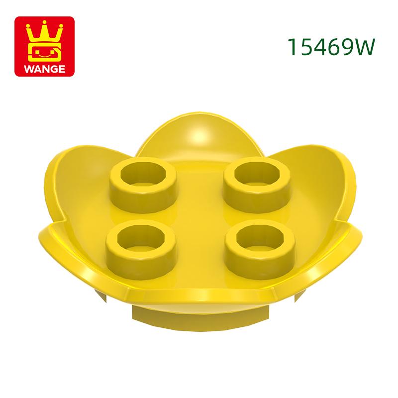 Non-Toxic 129Pcs/Lot 15469W Plant Leaves 2 X 2 With 6 Petals Building Block Moc Accessories Compatible With Brick Diy Children Toys