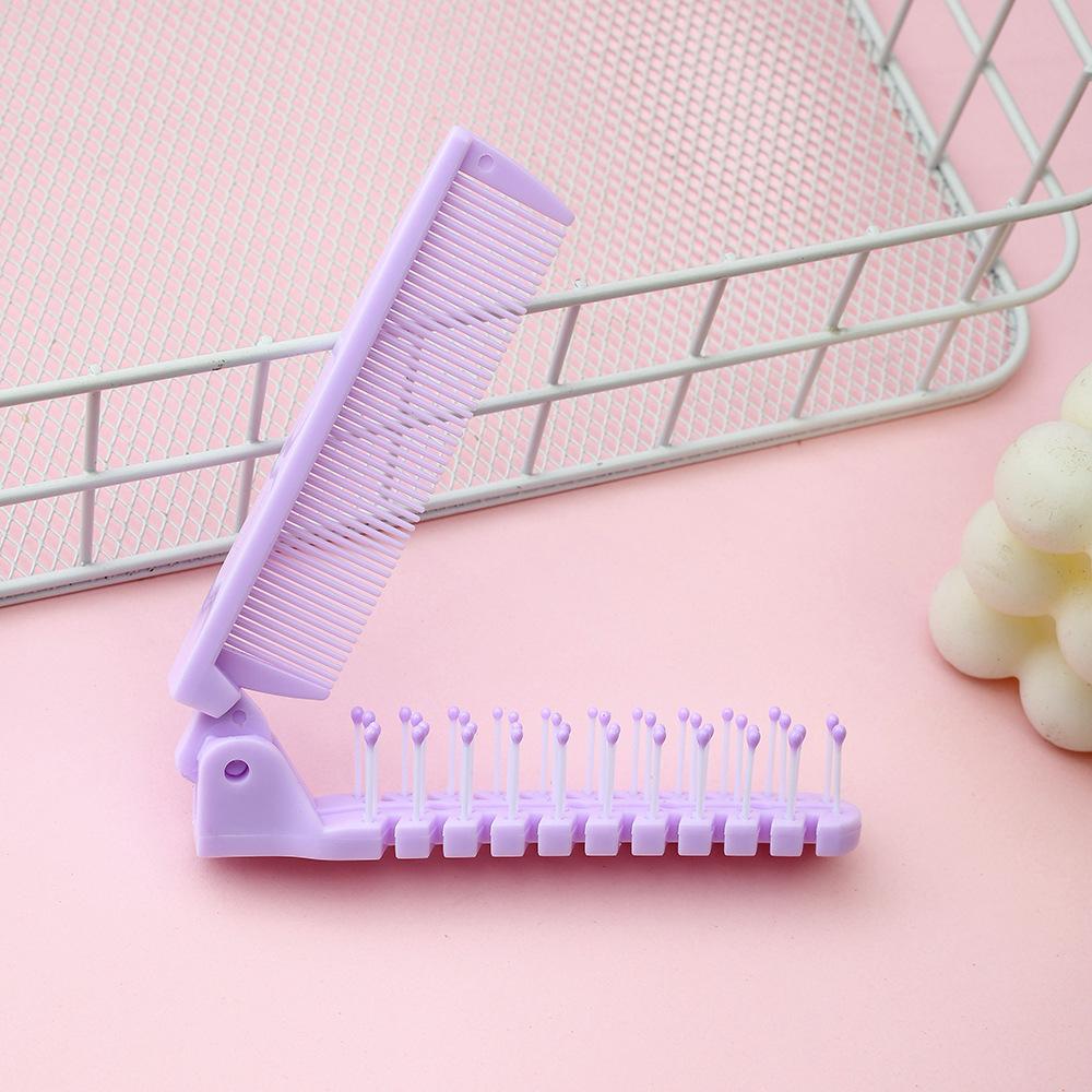 1Pcs Simple and Anti Static Plastics Portable Home Outdoor Hair Comb for Hair Accessories Multi Color Folding Hair Comb