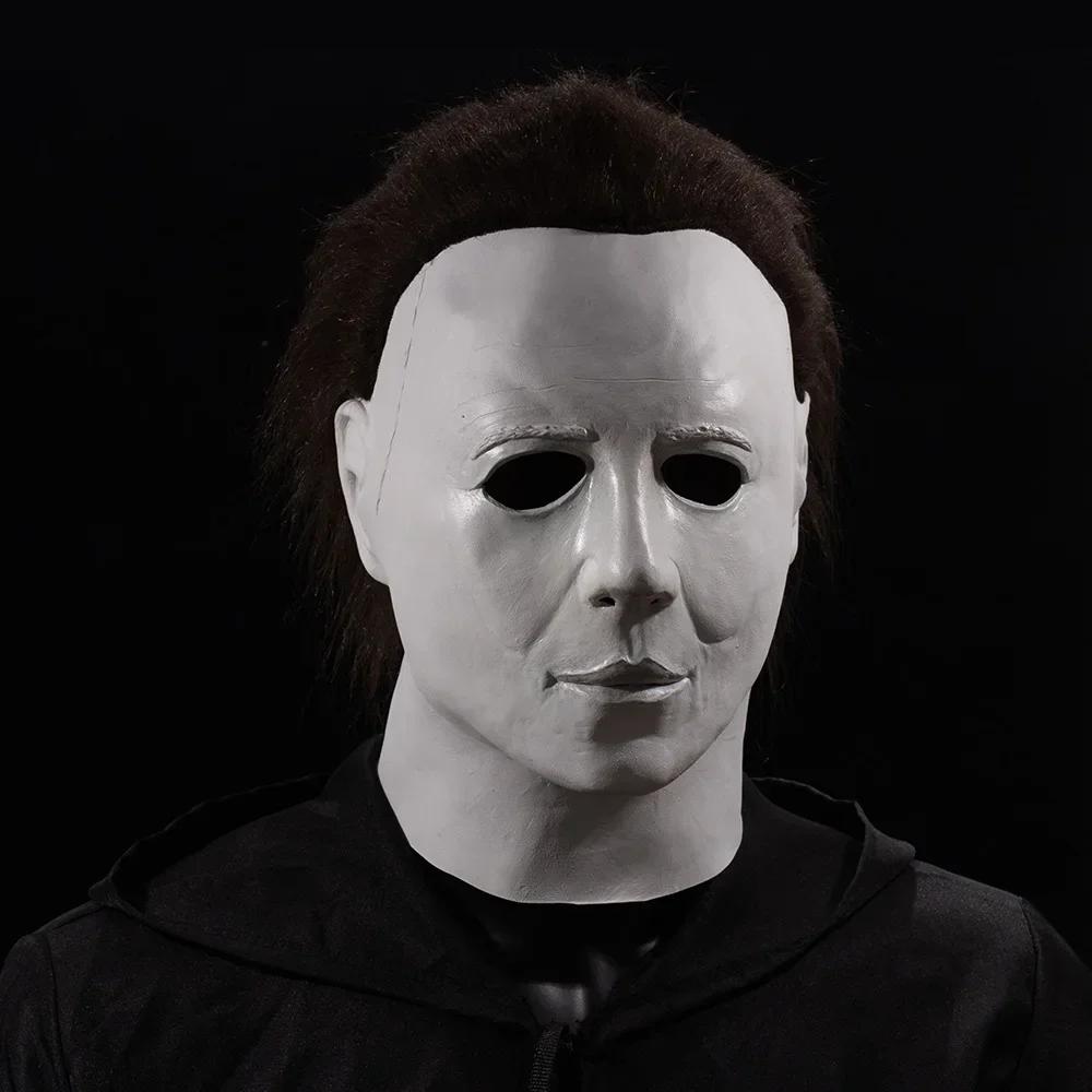Halloween Cosplay Michael Myers Party Masks for Latex Full Head Scary Horror Murderer for Adult Halloween Stage Performance Mask