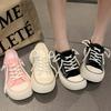 Round Toe Lace Up Woman Footwear High on Platform Canvas Shoes for Women Summer New Arrival 2025 Quality Designer Luxury Light
